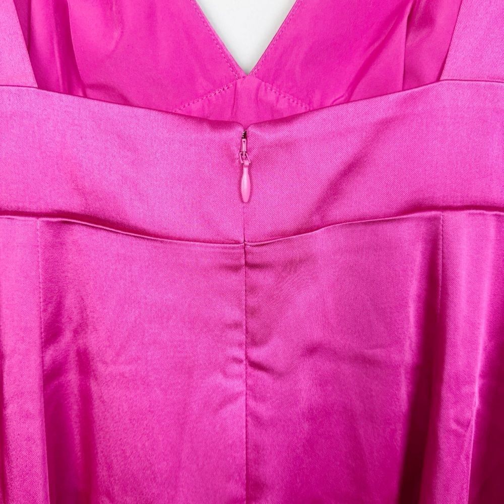 BODEN | NEW Pink Fit & Flare Wild Watermelon Pink Midi Dress Women’s Size 6R - Picture 12 of 14